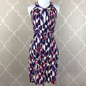 Guess brand key-hole dress M pink black purple